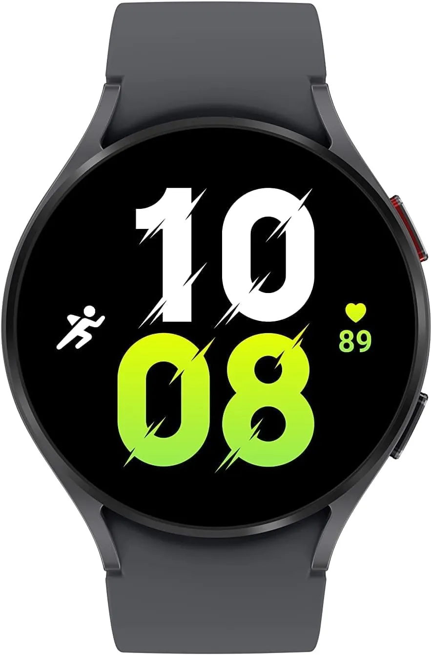 SAMSUNG Galaxy Watch 5 44mm GPS   Cellular, Bluetooth Smartwatch w/Body, Health, Fitness and Sleep Tracker, Improved Battery, Sapphire Crystal Glass, Enhanced GPS Tracking, US Version, Gray (Renewed)
