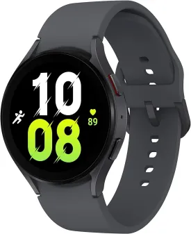 SAMSUNG Galaxy Watch 5 44mm GPS   Cellular, Bluetooth Smartwatch w/Body, Health, Fitness and Sleep Tracker, Improved Battery, Sapphire Crystal Glass, Enhanced GPS Tracking, US Version, Gray (Renewed)