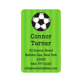 Soccer Luggage Tag Labels