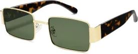 SOJOS Retro Fashion Rectangle Sunglasses Womens Mens Vintage Trendy Square Shades SJ1162