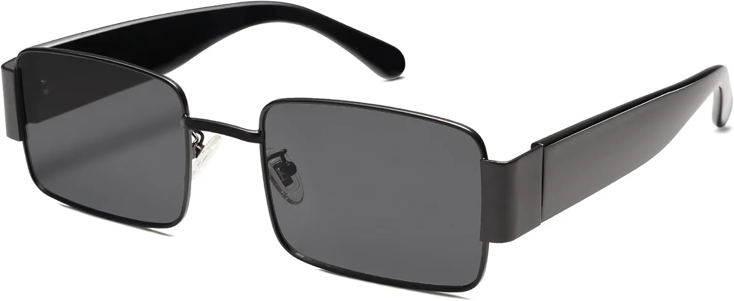 SOJOS Retro Fashion Rectangle Sunglasses Womens Mens Vintage Trendy Square Shades SJ1162