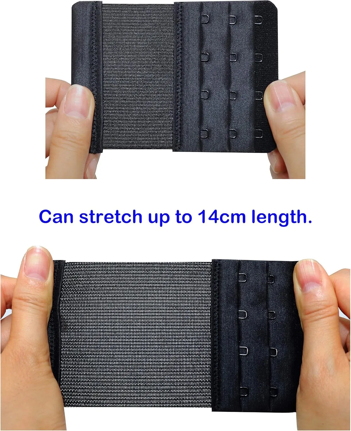 Tamlien 4 Hook Bra Extenders,Stretchy Soft and Comfortable Bra Strap Extender