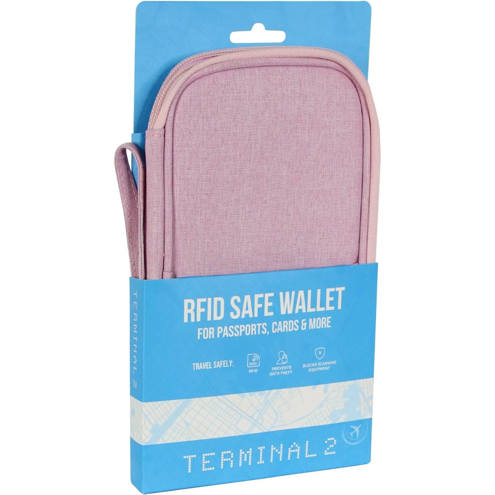 Terminal 2 Family RFID Passport Wallet (Pink)
