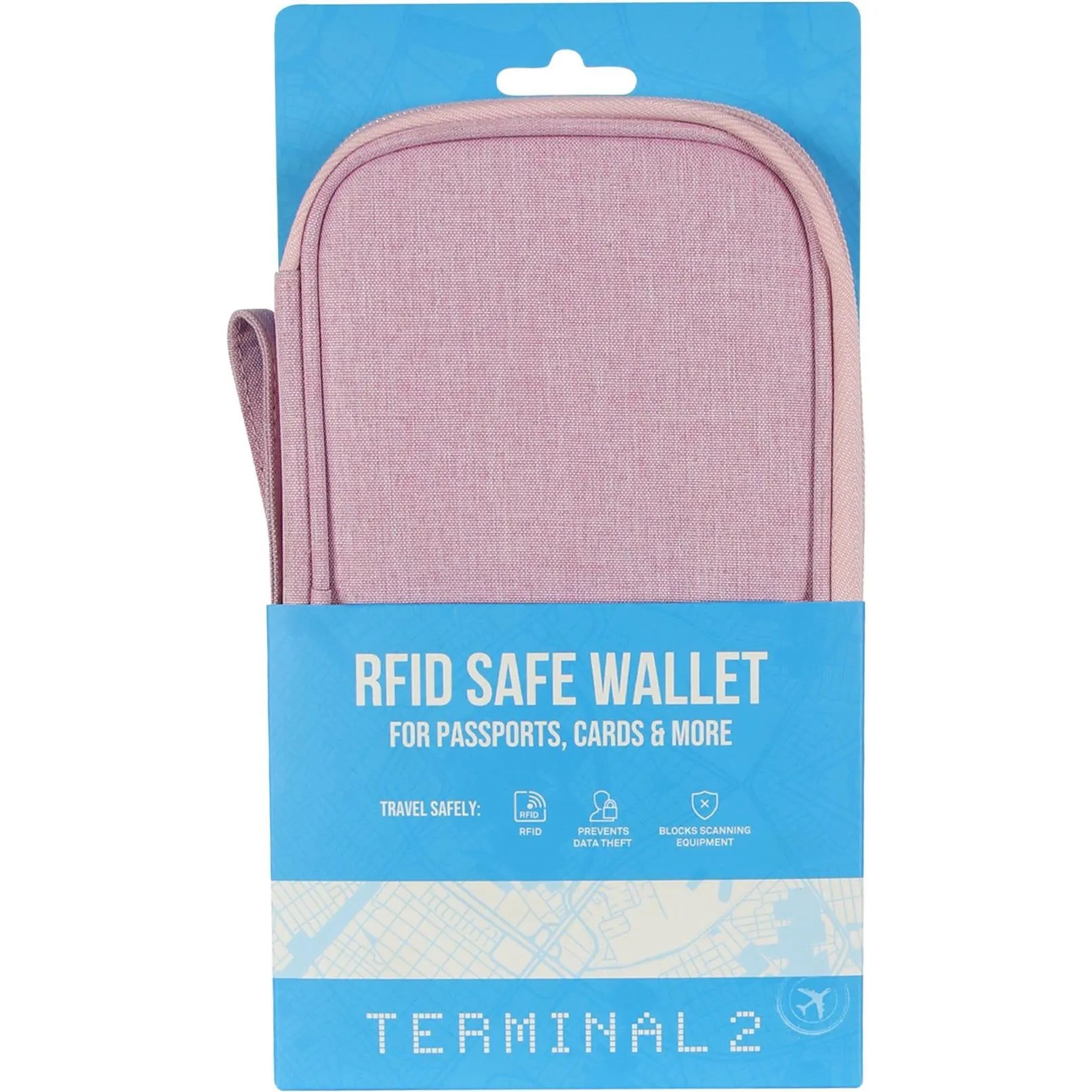 Terminal 2 Family RFID Passport Wallet (Pink)