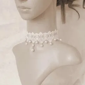 The Touch Of Vintage Victorian Style Crochet Necklace and Bracelet Set