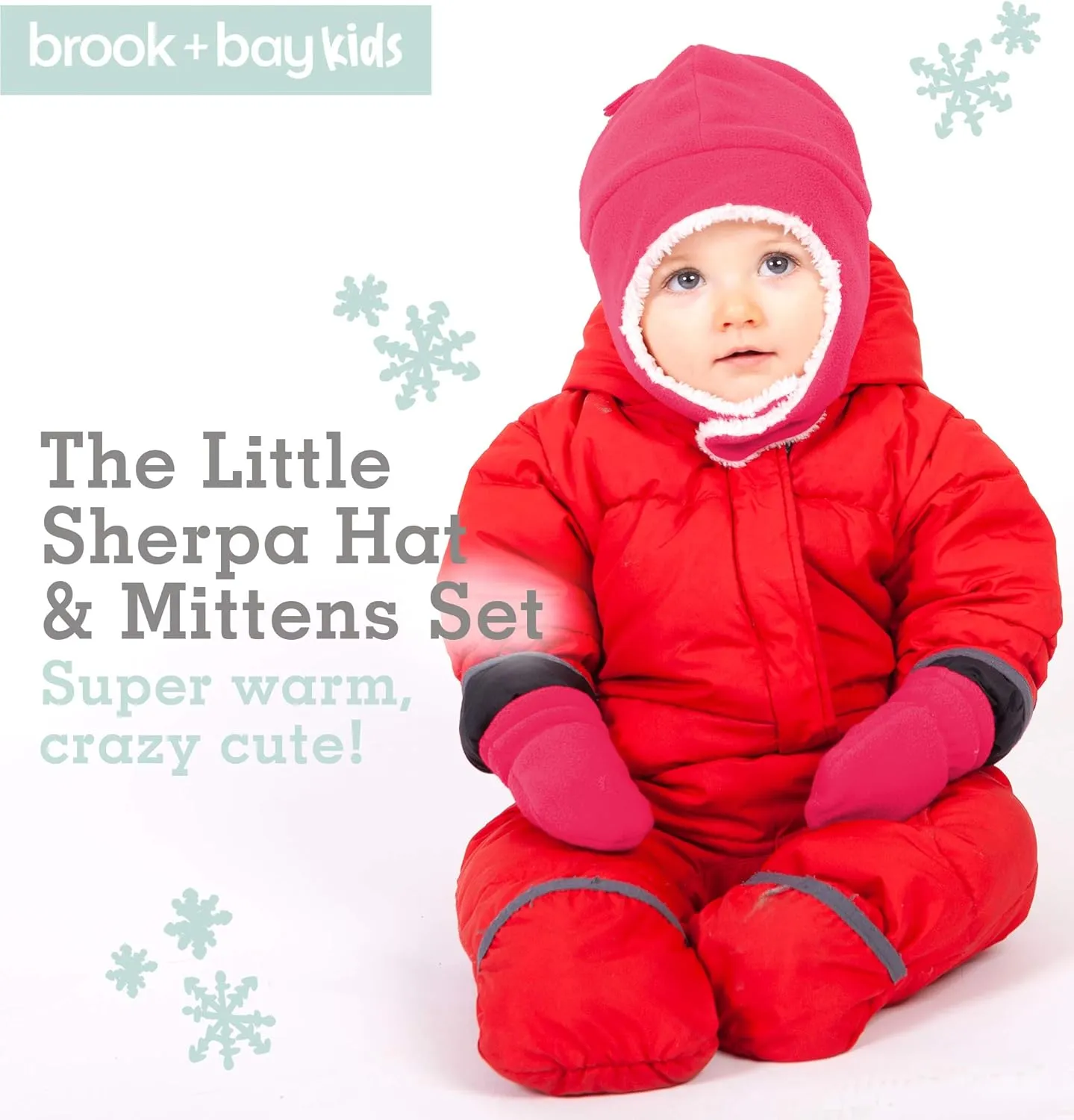 Toddler Hat & Glove Set - Baby Fleece Winter Hat and Mittens for Infant Kids