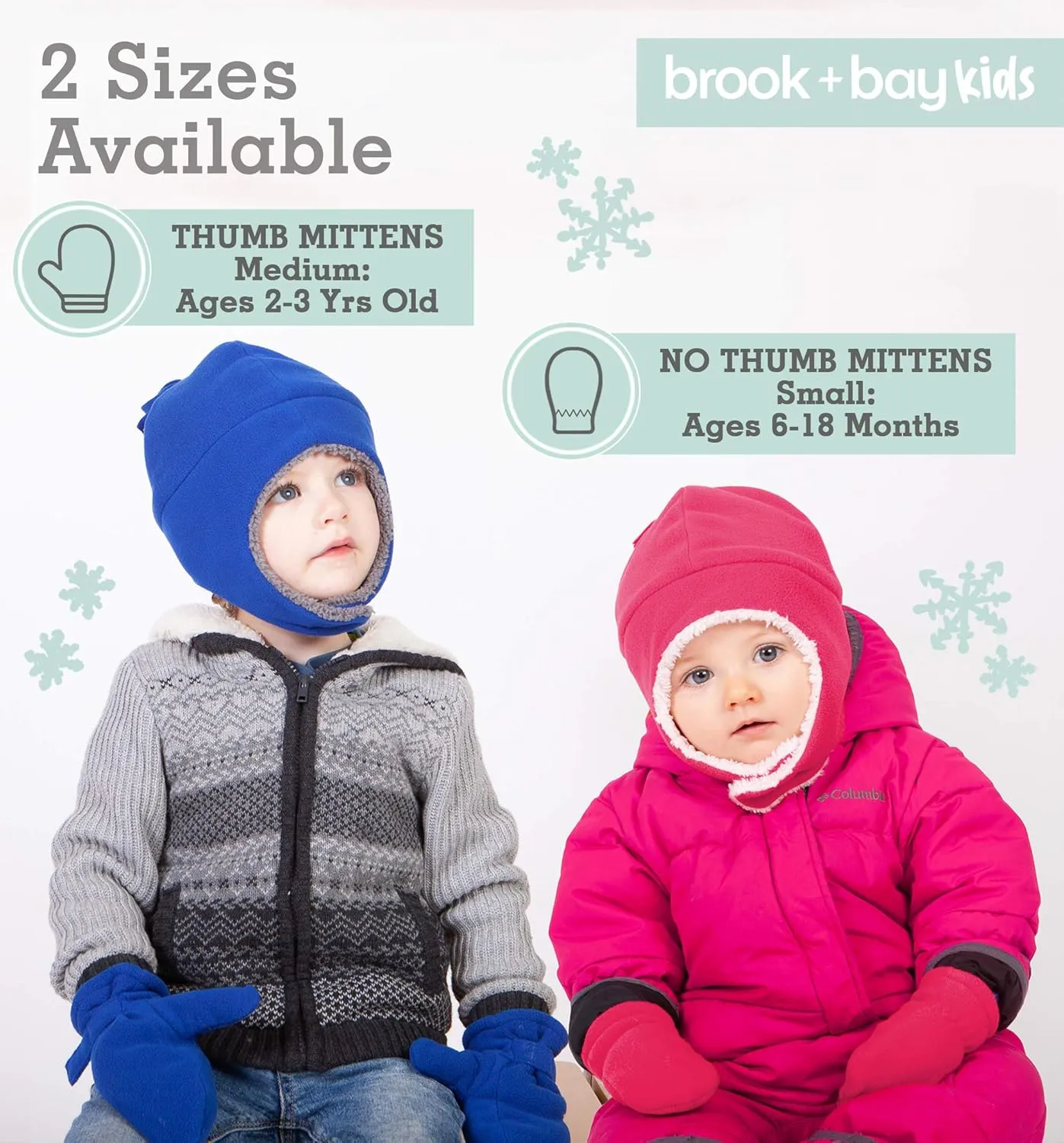 Toddler Hat & Glove Set - Baby Fleece Winter Hat and Mittens for Infant Kids