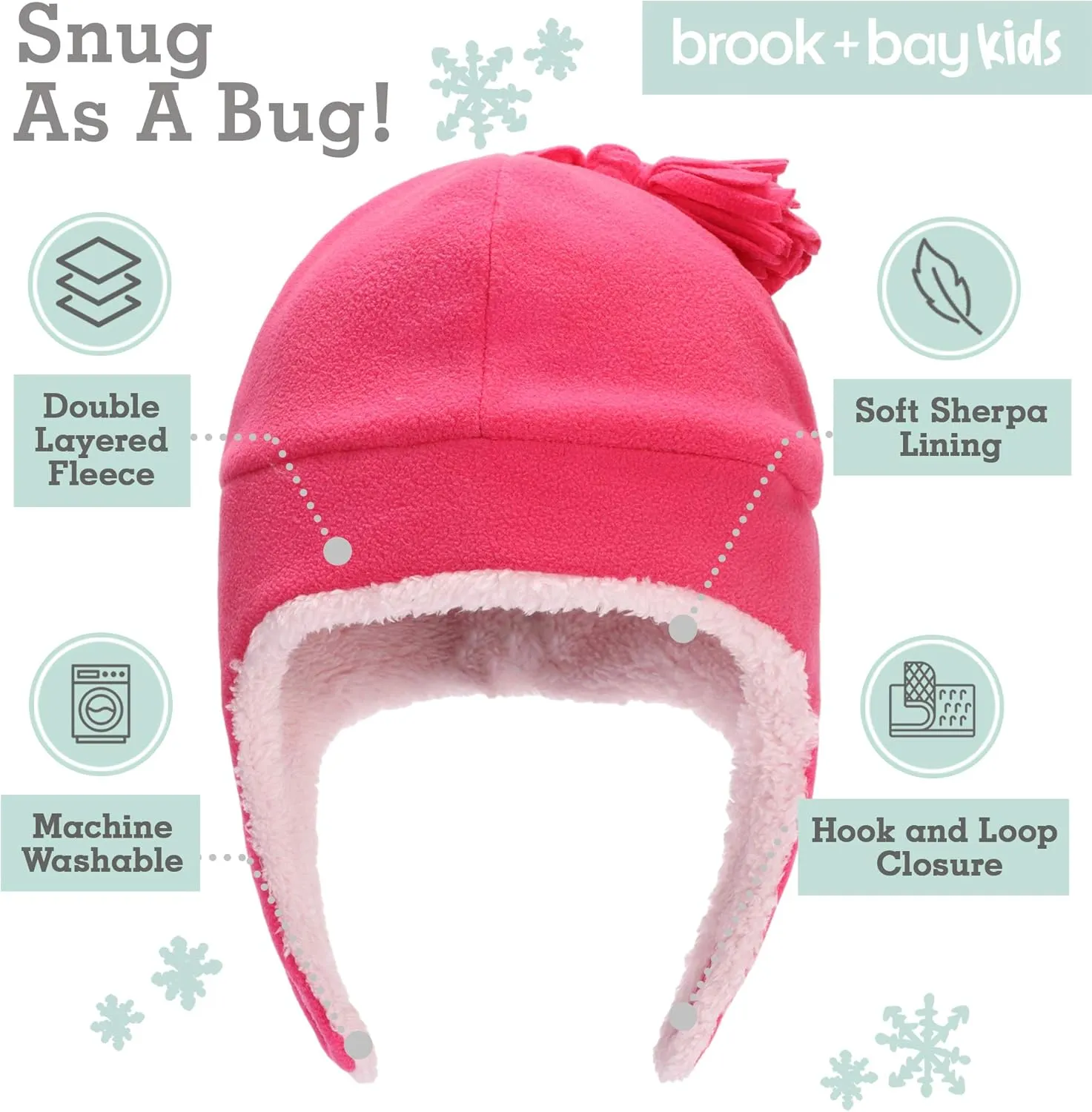 Toddler Hat & Glove Set - Baby Fleece Winter Hat and Mittens for Infant Kids
