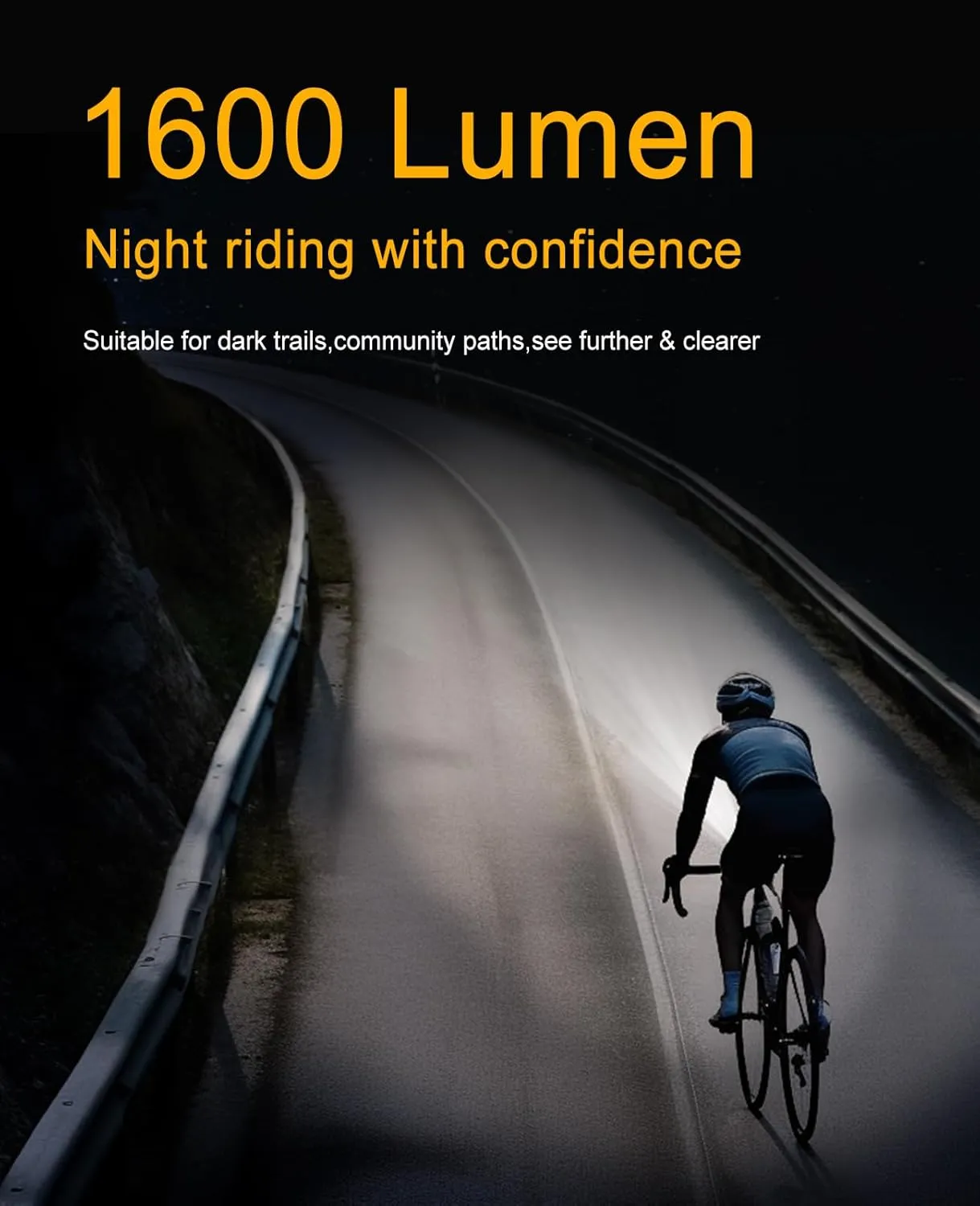 TOWILD Bike Lights for Night Riding,Compatible with Garmin/GoPro Mount,600 Lumen Bike Headlight,2000mAh Rechargeable Battery,Waterproof Bike Front Light for Commuter Cyclists-Fits All Bikes