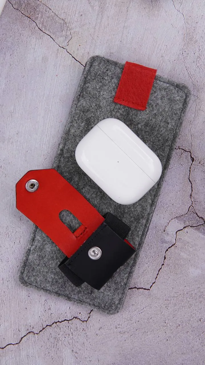 TROVE Pod Pocket PRO: Red/Black Leather