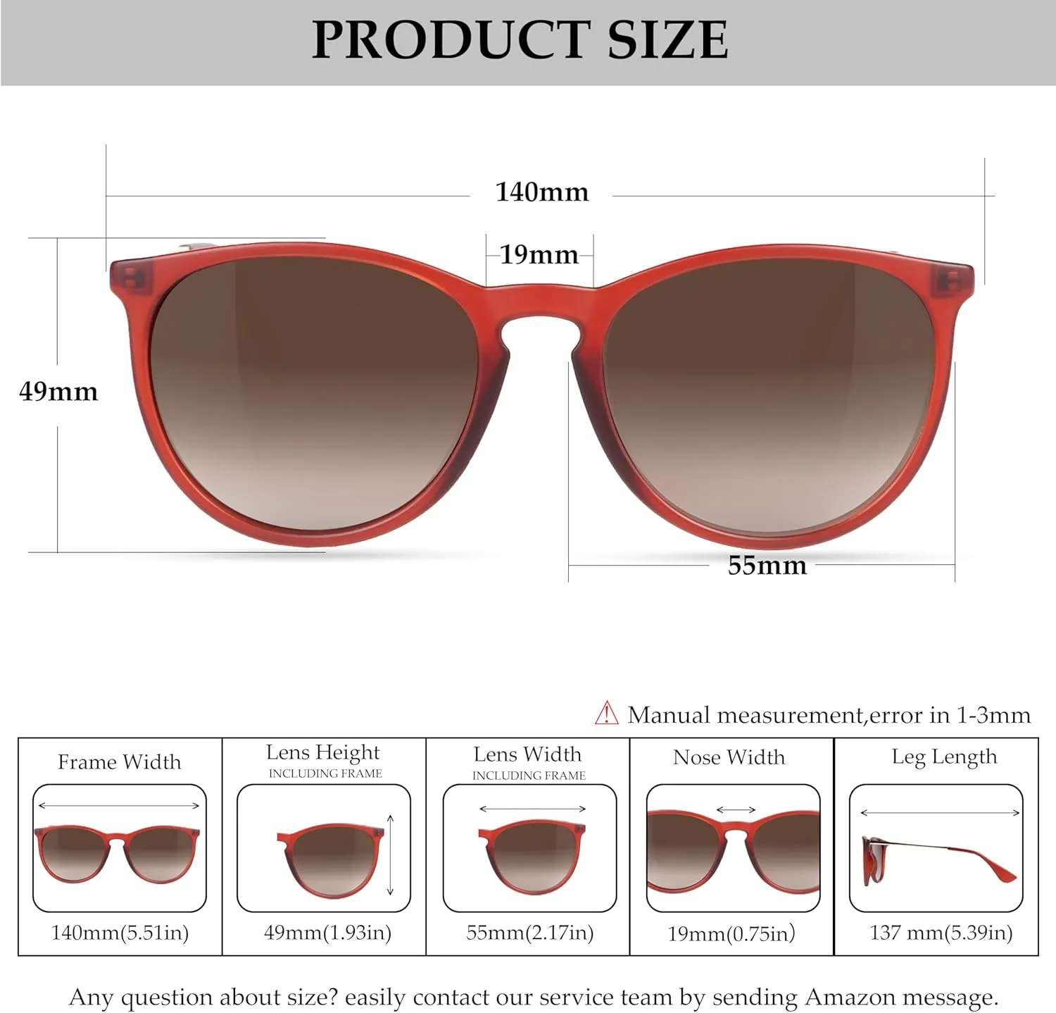 Vintage Round Polarized Sunglasses for Women Men Classic Retro Trendy Designer Style Sun Glasses UV400 Protection