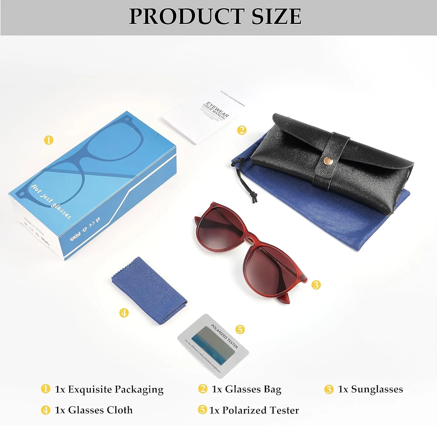 Vintage Round Polarized Sunglasses for Women Men Classic Retro Trendy Designer Style Sun Glasses UV400 Protection