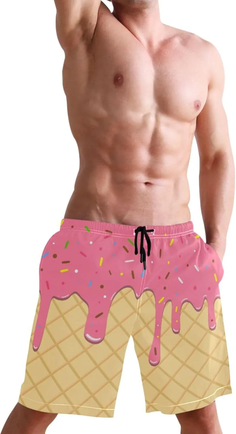 Wamika Men's Beach Shorts Swim Trunks Quick Dry Men Casual Board Shorts with Pockets M-XXL