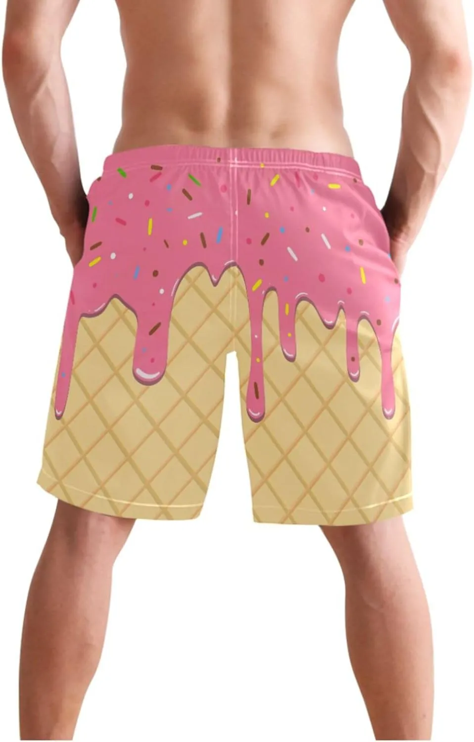 Wamika Men's Beach Shorts Swim Trunks Quick Dry Men Casual Board Shorts with Pockets M-XXL
