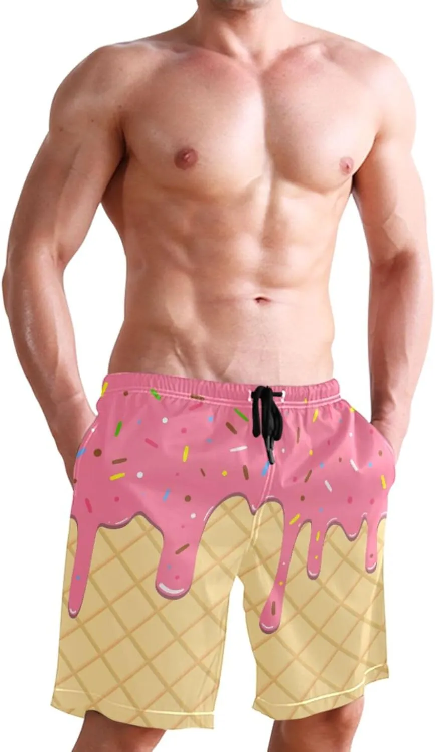 Wamika Men's Beach Shorts Swim Trunks Quick Dry Men Casual Board Shorts with Pockets M-XXL