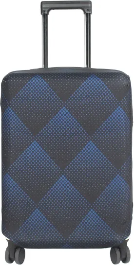 Washable Luggage Cover - Fashion Suitcase Protector Fits 23-26 Inch Luggage (Blue Cube, M)