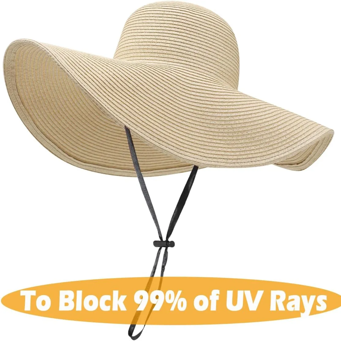 Women's Foldable Wide-Brimmed Beach Hat Summer Sun Beach Hat