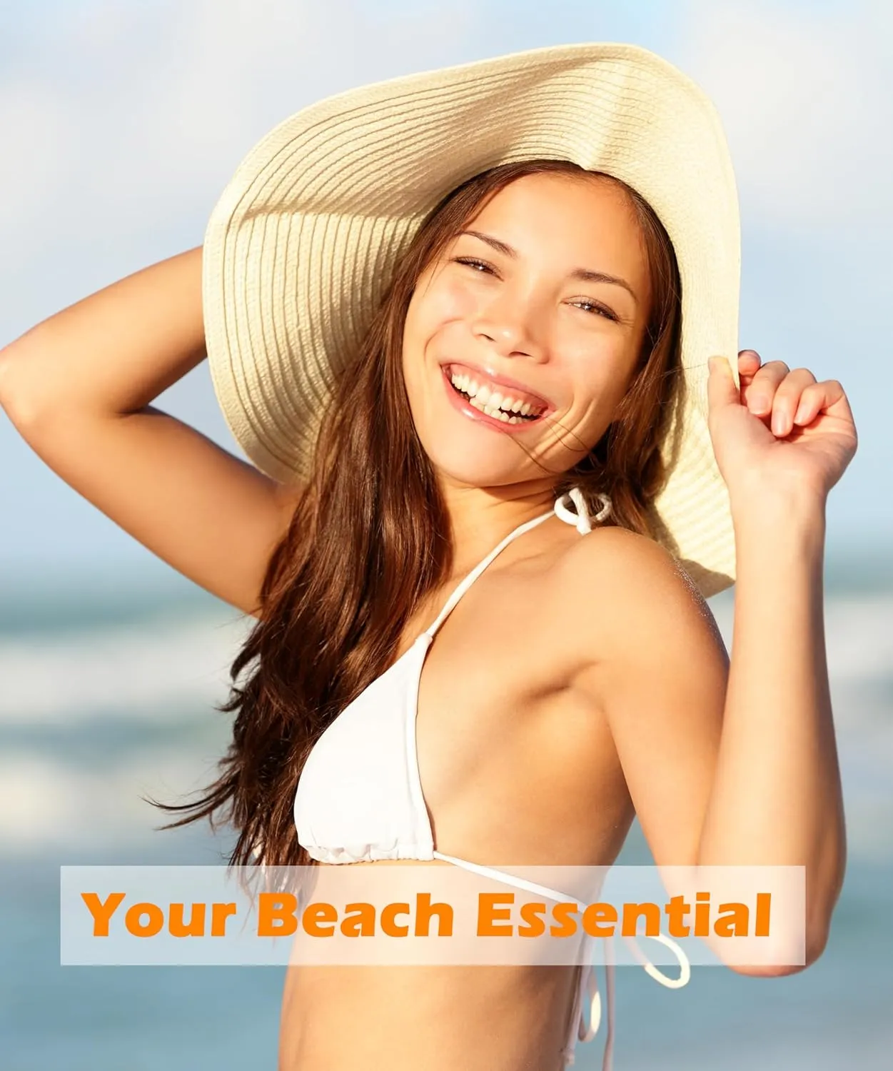 Women's Foldable Wide-Brimmed Beach Hat Summer Sun Beach Hat