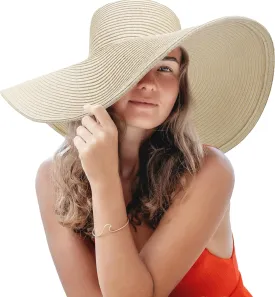 Women's Foldable Wide-Brimmed Beach Hat Summer Sun Beach Hat